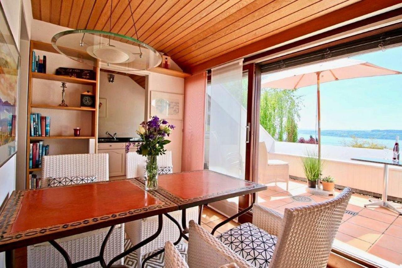 Ferienwohnung mit Seeblick und Dachterrasse in Überlingen Exterior foto