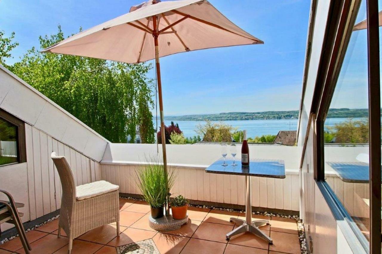 Ferienwohnung mit Seeblick und Dachterrasse in Überlingen Exterior foto